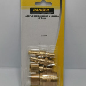 Acoplador Rapido macho y hembra 1/4 Bronce